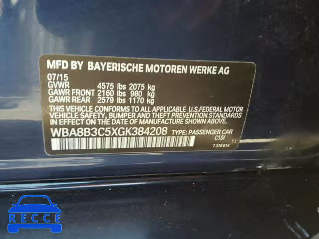 2016 BMW 340 I WBA8B3C5XGK384208 зображення 9