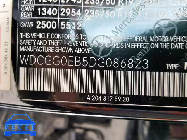 2013 MERCEDES-BENZ GLK 250 BL WDCGG0EB5DG086823 image 9