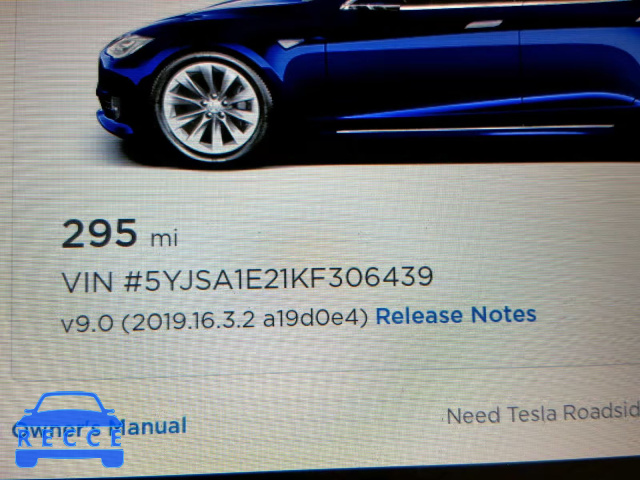 2019 TESLA MODEL S 5YJSA1E21KF306439 зображення 7