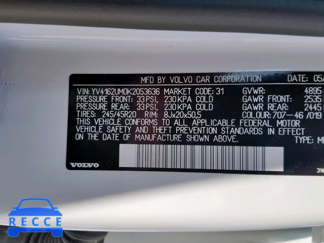 2019 VOLVO XC40 T5 YV4162UM0K2053636 image 9