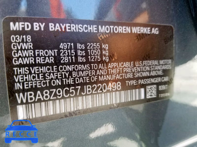 2018 BMW 330 XIGT WBA8Z9C57JB220498 image 9