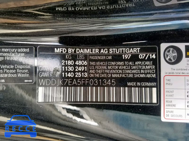 2015 MERCEDES-BENZ SL 63 AMG WDDJK7EA5FF031345 image 9