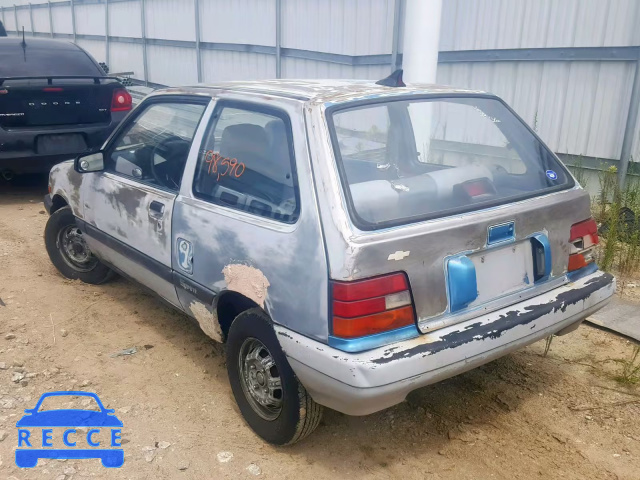 1987 CHEVROLET GEO SPRINT JG1MR2159HK785642 зображення 2