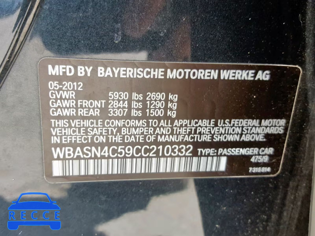 2012 BMW 550 IGT WBASN4C59CC210332 image 9
