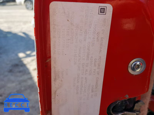 1993 CHEVROLET GMT-400 K3 2GCHK39F3P1141228 image 9