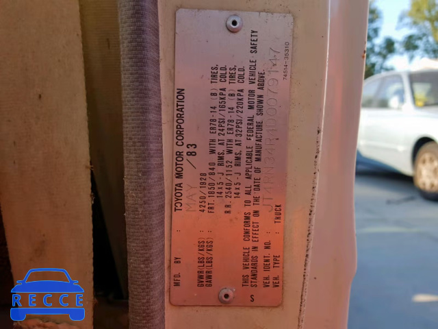 1983 TOYOTA PICKUP 1/2 JT4RN34R4D0079147 image 9