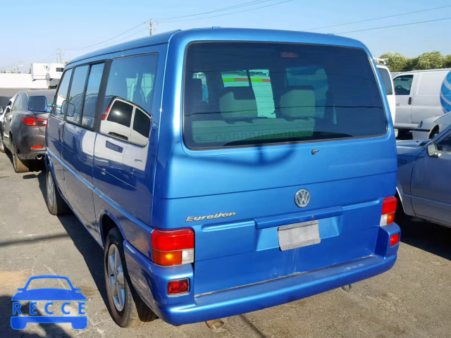 2002 VOLKSWAGEN EUROVAN GL WV2KB47062H006214 зображення 2