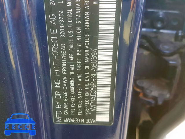 2003 PORSCHE CAYENNE S WP1AB29P83LA60894 image 9