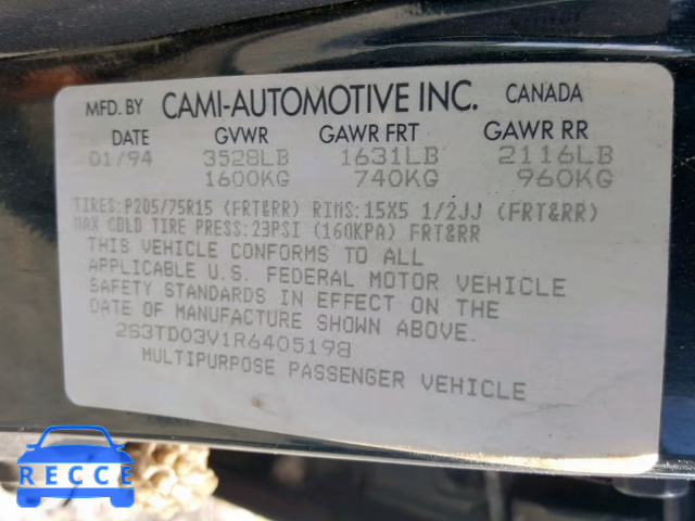 1994 SUZUKI SIDEKICK J 2S3TD03V1R6405198 image 9
