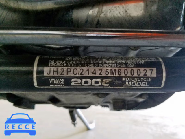 2005 HONDA VT600 CD JH2PC21425M600027 зображення 9