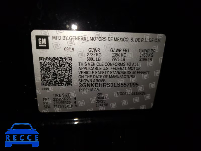2020 CHEVROLET BLAZER 2LT 3GNKBHRS0LS557095 image 9