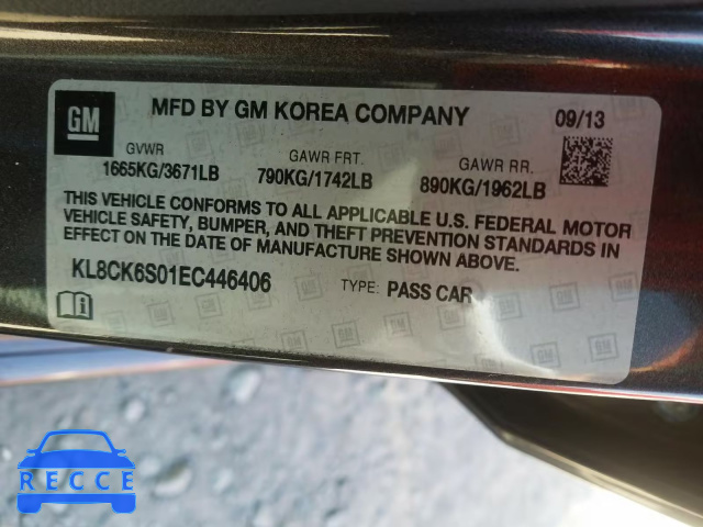 2014 CHEVROLET SPARK EV 1 KL8CK6S01EC446406 Bild 9
