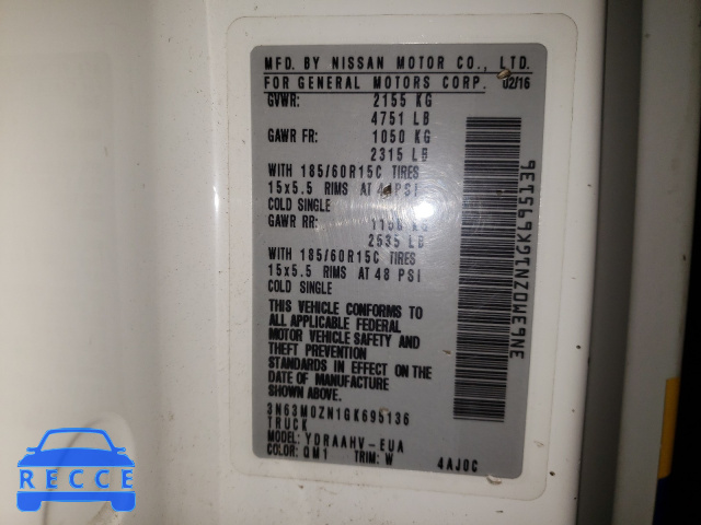 2016 CHEVROLET CITY EXPRE 3N63M0ZN1GK695136 image 9