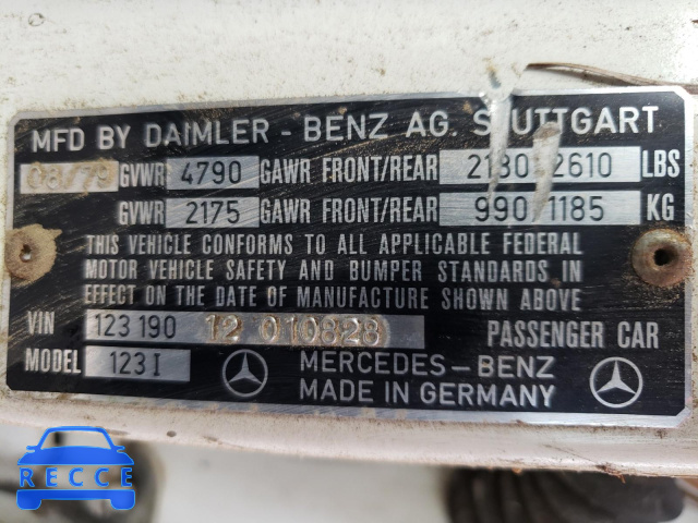 1979 MERCEDES-BENZ 300TD 12319012010828 image 9