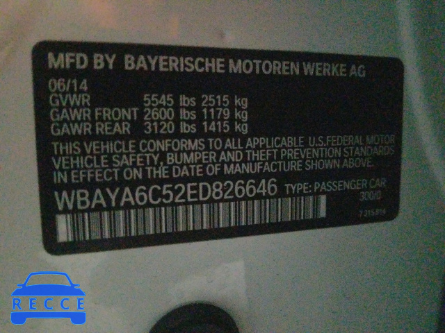 2014 BMW 740 I WBAYA6C52ED826646 image 9
