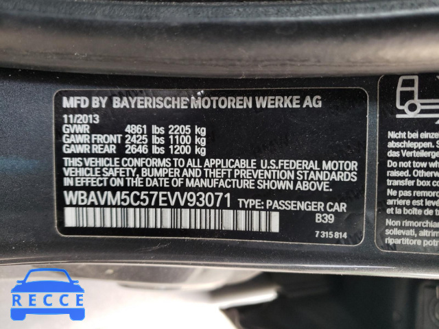 2014 BMW X1 XDRIVE3 WBAVM5C57EVV93071 image 9