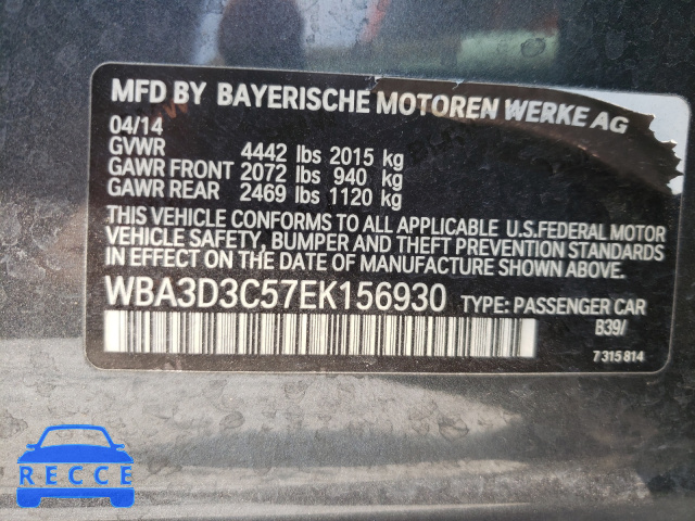 2014 BMW 328 D WBA3D3C57EK156930 image 9