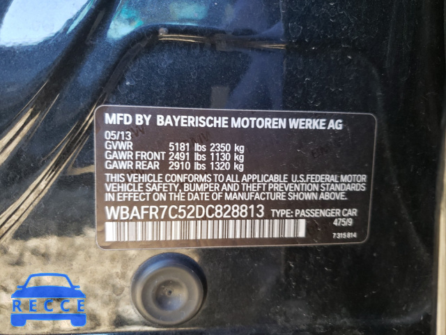 2013 BMW 535 I WBAFR7C52DC828813 image 9