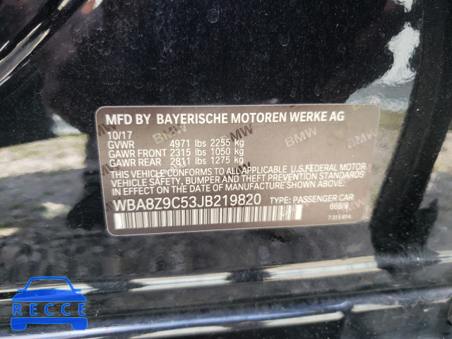 2018 BMW 330 XIGT WBA8Z9C53JB219820 image 9