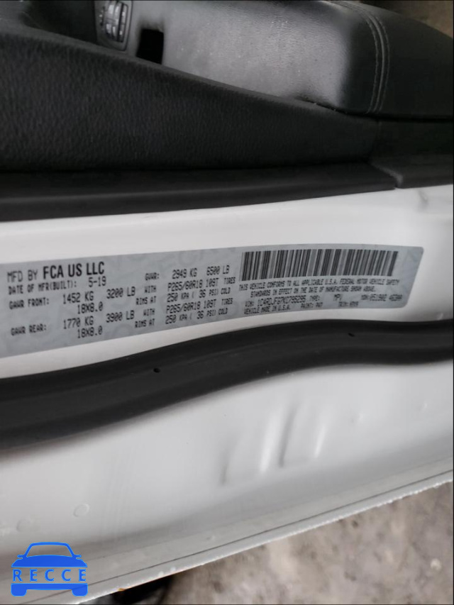 2019 DODGE DURANGO SS 1C4RDJFG7KC795295 image 9