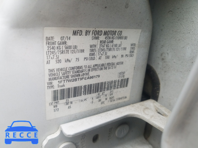 2015 FORD F250SUPDTY 1FT7W2BT9FEA98179 image 9