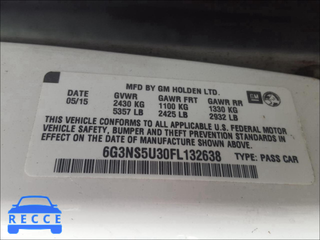 2015 CHEVROLET CAPRICE PO 6G3NS5U30FL132638 image 9