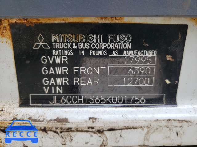 2005 MITSUBISHI FUSO JL6CCH1S65K001756 image 9