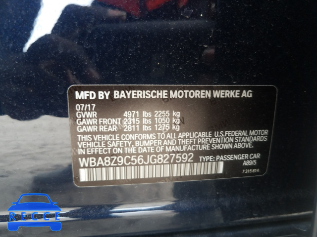 2018 BMW 330 XIGT WBA8Z9C56JG827592 зображення 9