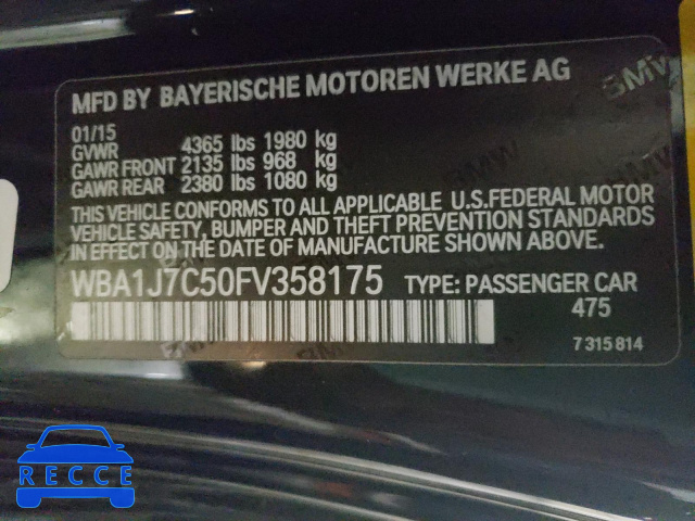 2015 BMW M235I WBA1J7C50FV358175 image 9
