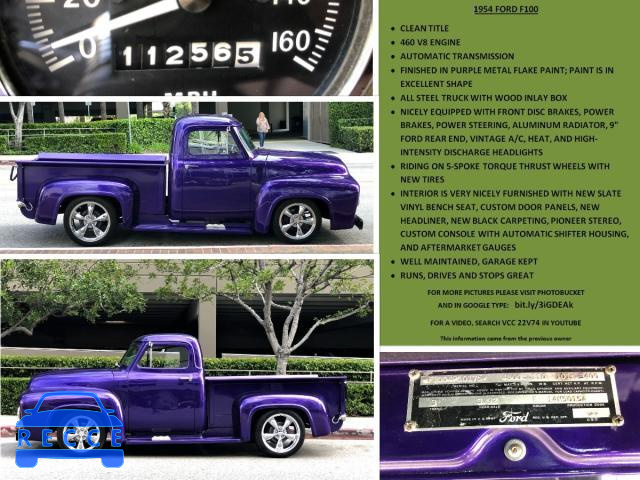 1954 FORD F100 F10D4P10175 image 9