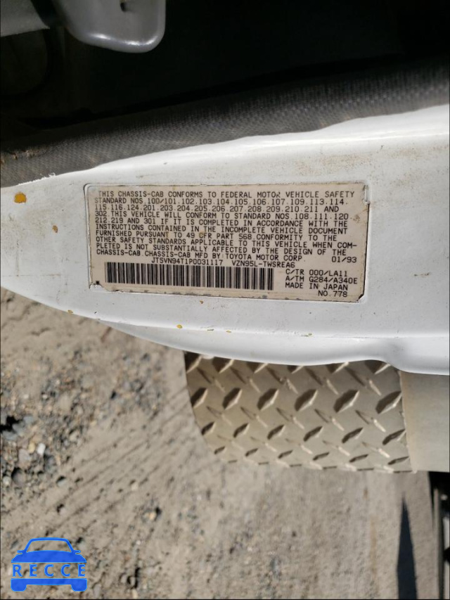 1993 TOYOTA PICKUP CAB JT5VN94T1P0031117 image 9