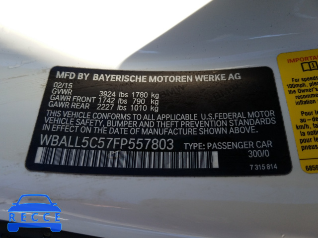 2015 BMW Z4 SDRIVE2 WBALL5C57FP557803 image 9