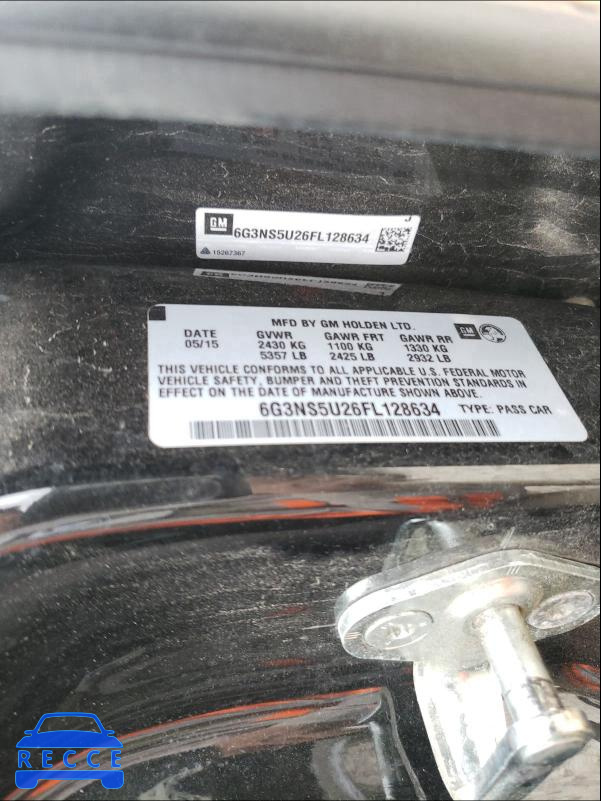 2015 CHEVROLET CAPRICE PO 6G3NS5U26FL128634 image 9