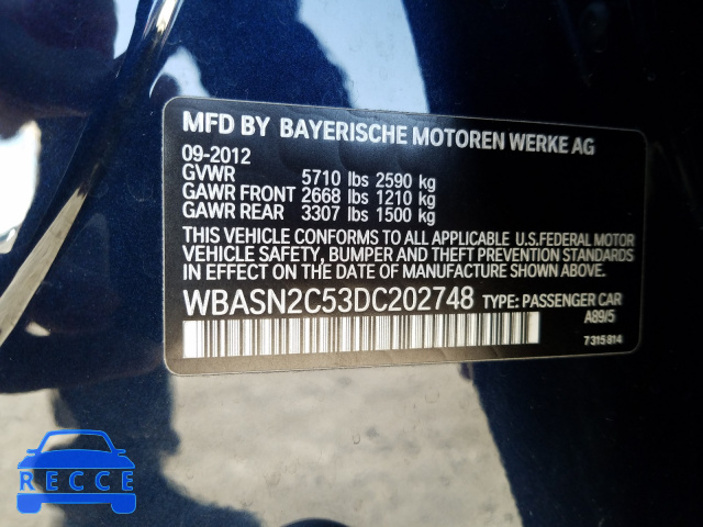2013 BMW 535 IGT WBASN2C53DC202748 image 9