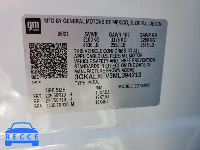 2021 GMC TERRAIN DE 3GKALXEV3ML394213 image 12