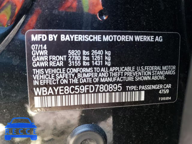 2015 BMW 750LI WBAYE8C59FD780895 image 11