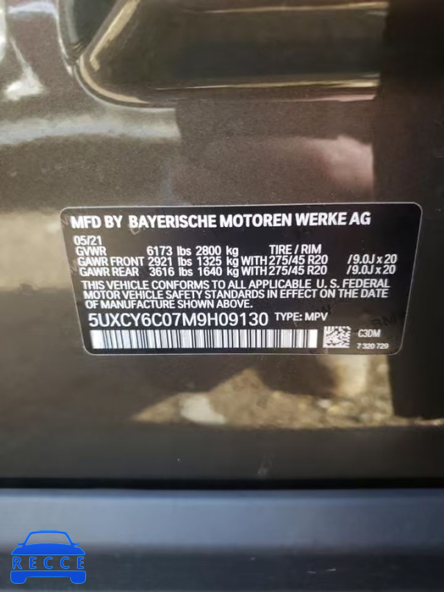 2021 BMW X6 XDRIVE4 5UXCY6C07M9H09130 image 11