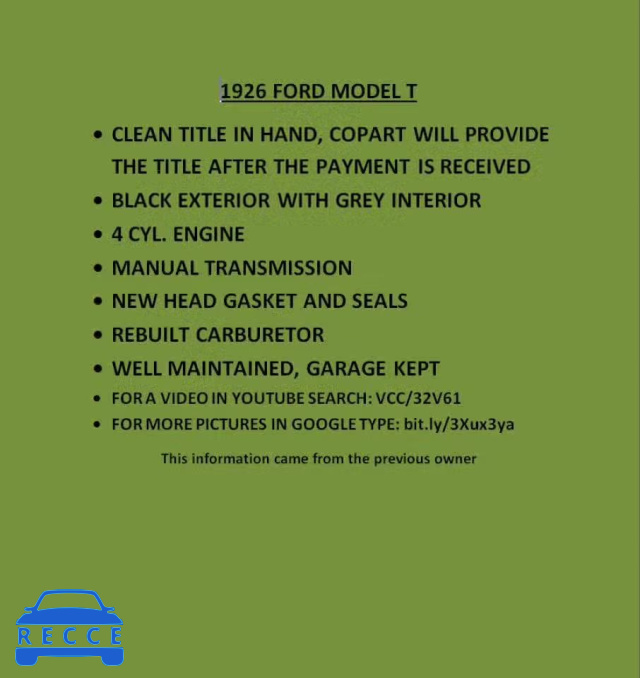 1926 FORD MODEL T 13727924 image 12