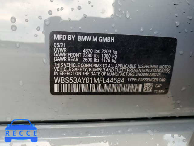 2021 BMW M3 WBS53AY01MFL44584 image 11