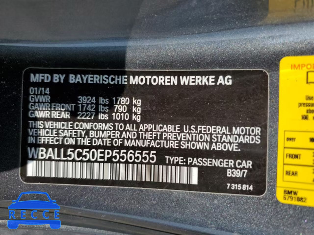 2014 BMW Z4 SDRIVE2 WBALL5C50EP556555 image 12