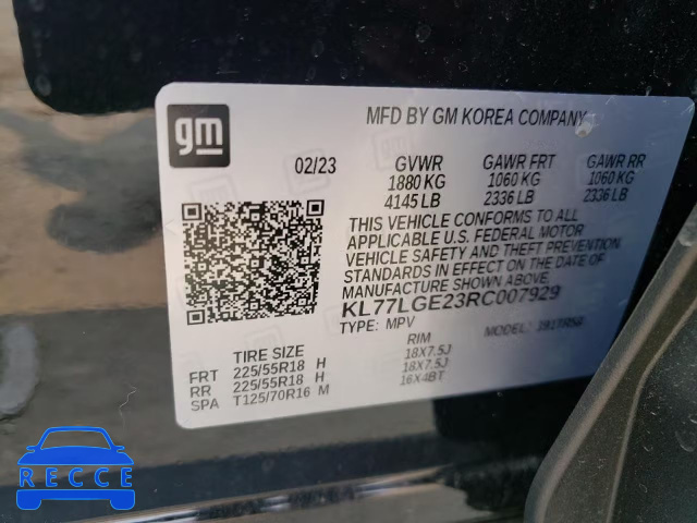 2024 CHEVROLET TRAX 1RS KL77LGE23RC007929 image 11
