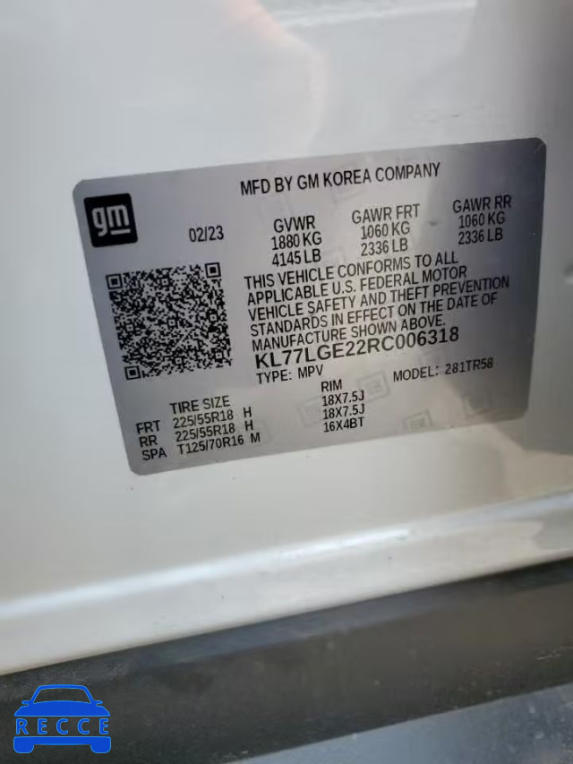 2024 CHEVROLET TRAX 1RS KL77LGE22RC006318 image 12