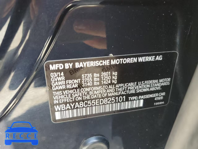 2014 BMW 750 I WBAYA8C55ED825101 image 11