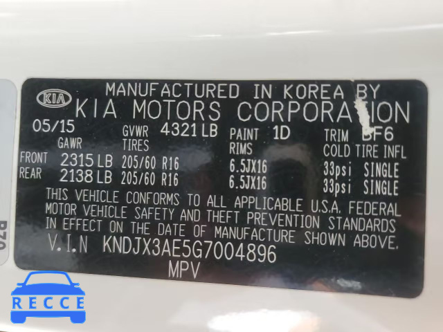 2016 KIA SOUL EV + KNDJX3AE5G7004896 image 11