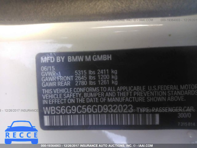 2016 BMW M6 WBS6G9C56GD932023 зображення 8