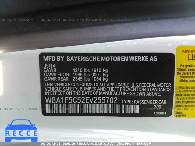 2014 BMW 228 I WBA1F5C52EV255702 Bild 8