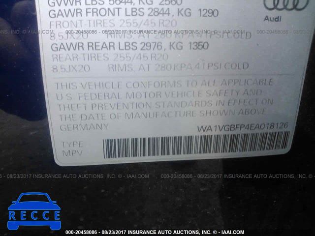 2014 Audi SQ5 PRESTIGE WA1VGBFP4EA018126 image 8