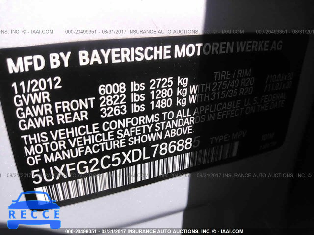 2013 BMW X6 XDRIVE35I 5UXFG2C5XDL786885 image 8