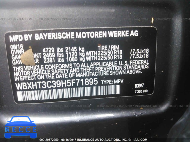 2017 BMW X1 XDRIVE28I WBXHT3C39H5F71895 image 8