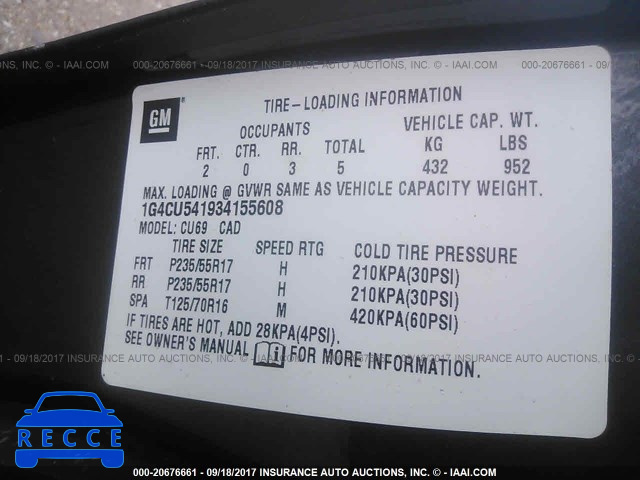 2003 BUICK PARK AVENUE ULTRA 1G4CU541934155608 image 8